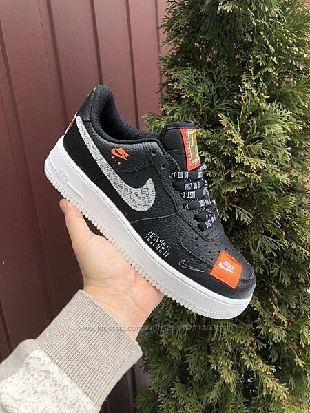 р.36-39 ильные  кроссовки Nike Air Force Just Do It черные  KS 11017
