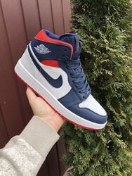 р.41-45  Мужские кроссовки Nike Air Jordan сине/бело/красные KS 11051