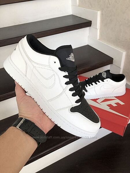 р.44, 45 Мужские кроссовки Nike Air Jordan 1 Low белые 