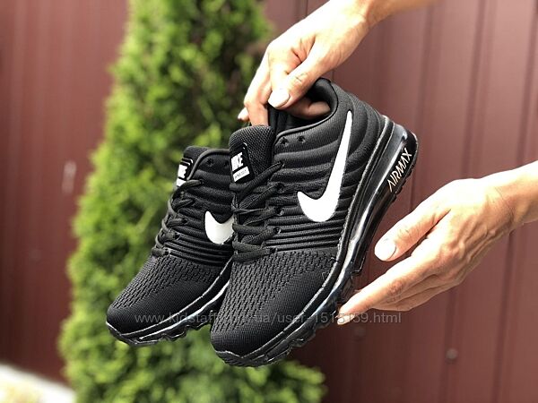 р.37,38 Стильные кроссовки Nike Air Max 2017 черно/белые 