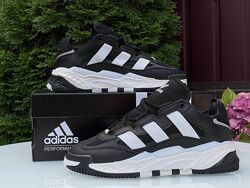 р.36, 38 Кроссовки Adidas Niteball черно/белые  KS 11272