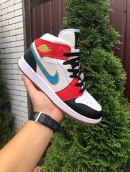 р.36-41  Кроссовки Nike Air Jordan бело/красные  KS 11306