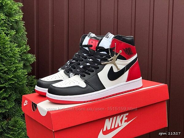 р.44  Кроссовки Nike Air Jordan 1 Retro High OG черно/бело/красные 