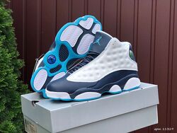 р.41-46   Мужские кроссовки Nike Air Jordan 13 Retro сине/белые 