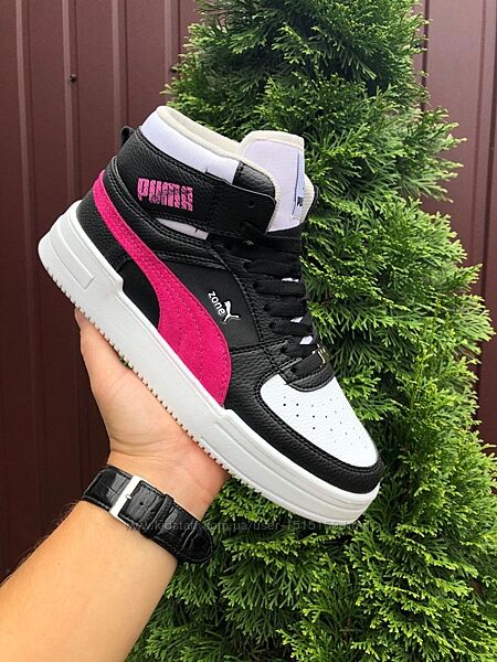 р.37  Кроссовки Puma Zone черно/бело/розовые   KS 11339