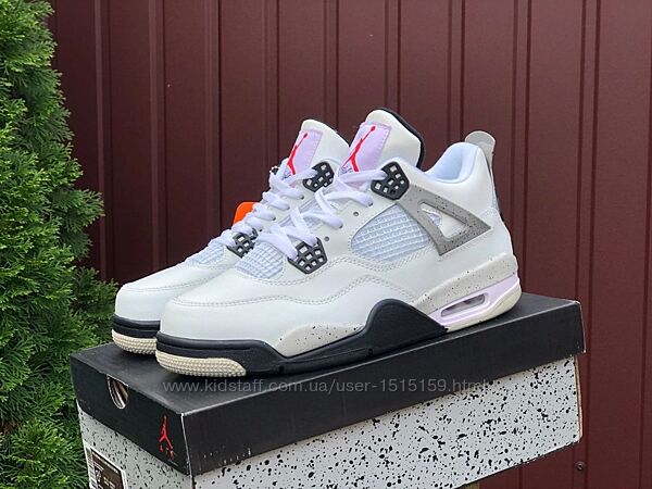 р. 45  Кроссовки  Nike Air Jordan 4 Retro белые   KS 11347