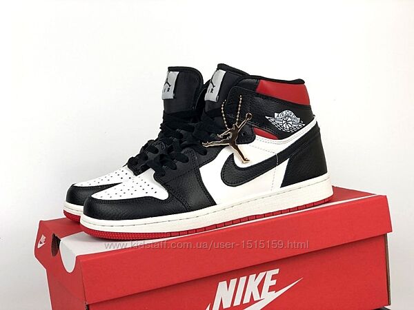 р.44  Кроссовки Nike Air Jordan 1 Retro High OG черно/бело/красные  