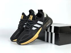 р.40, 44  Кроссовки Adidas Zx 2K Boost 2.0 черно/бело/золотые  