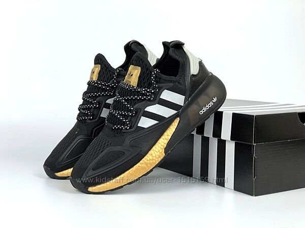 р.40  Кроссовки Adidas Zx 2K Boost 2.0 черно/бело/золотые  KS 11462