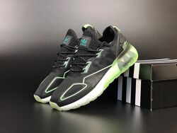 р.40-44   Кроссовки Аdidas черно/бело/салатовые   KS 11468