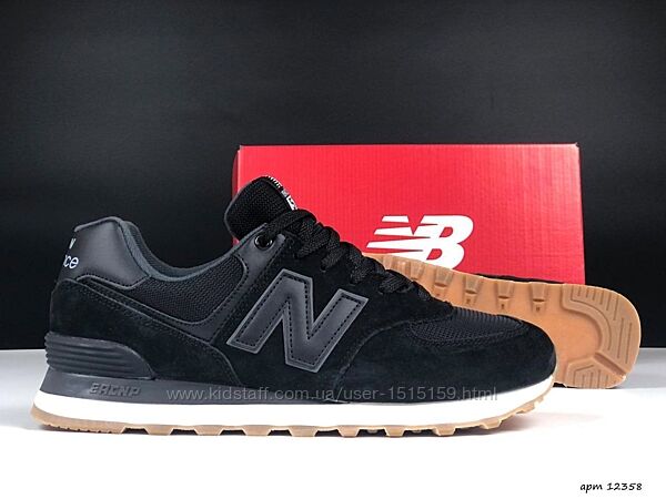 p.43, 44 New Balance 574 чорно/білі KS 12358