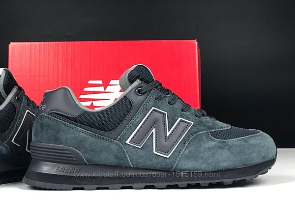 p.41, 42, 44   New Balance 574 сіро/чорні  KS 12359