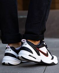 p.43, 44    Nike Air Monarch White Black   NK166