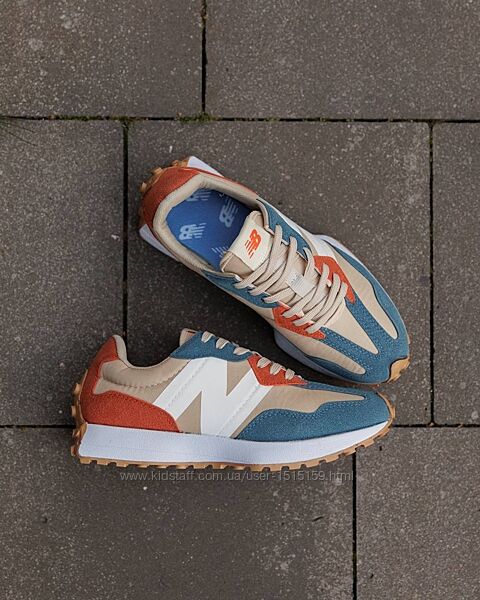 p.40-42  New Balance 327 Beige Blue Orange  NB103