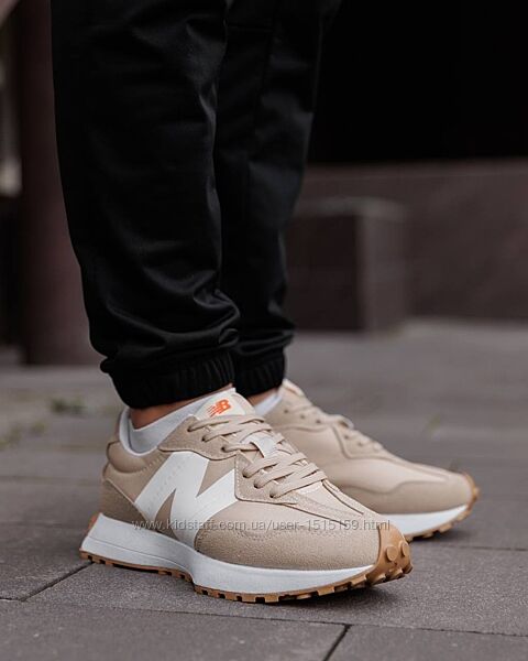 p.40, 42 New Balance 327 Beige White NB104