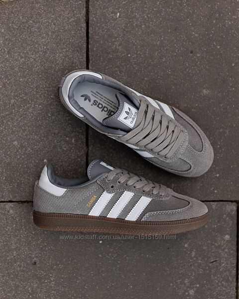 p.36, 40   Adidas Samba Grey White  AD107