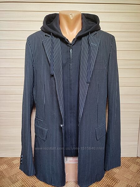 куртка пиджак жакет в полоску с капюшоном clockhouse / M - 48р