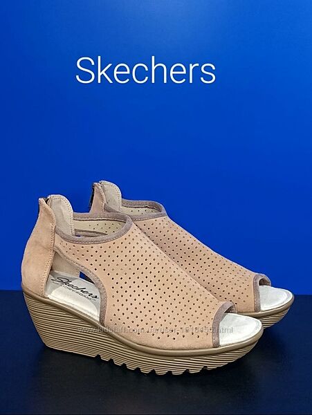 Кожаные женские босоножки сандалии Skechers Parallel - Beehive Оригинал