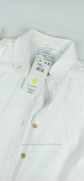 Блузка з додаванням льону з коротким рукавом reserved 134 cм 8 років