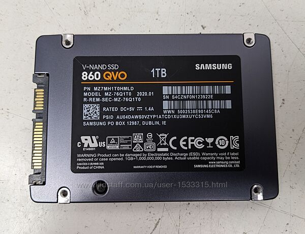 SSD Samsung 860 QVO 1TB QLC