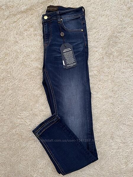 Синие джинсы skinny Louis Vuitton