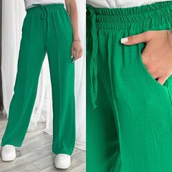 Жіночі стильні брюки вільного крою в кольорах розміри 42,44,46,48,50,52