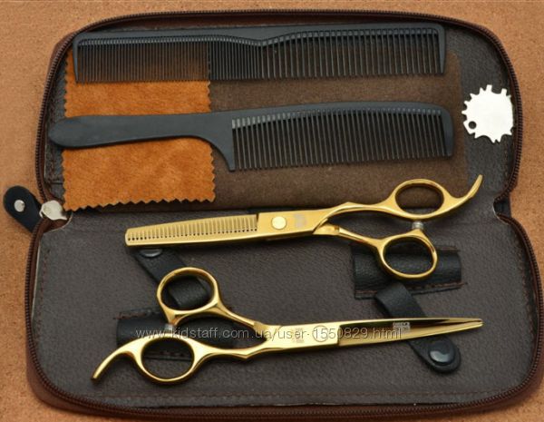 Ножницы парикмахерские 6. 0 Kasho золотое напыление
