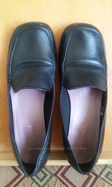 44 р. 29-29, 5 см Туфли женские кожаные черные на низкой подошве. Англия