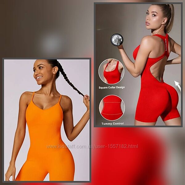 Спортивный фитнес комбинезон m, l