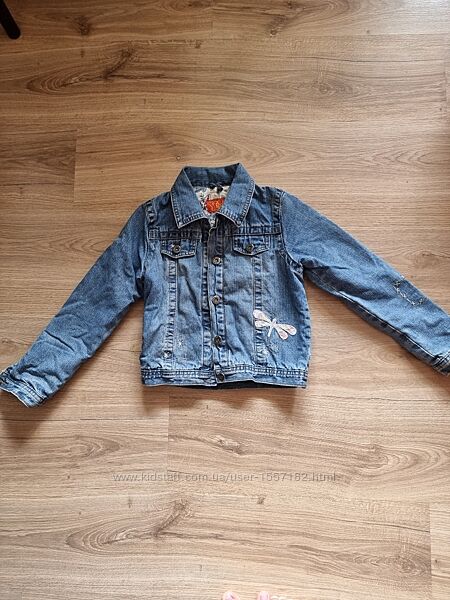 Утеплена джинсова куртка 128-134 см