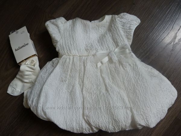 Платье нарядное на крестины для новорожденной