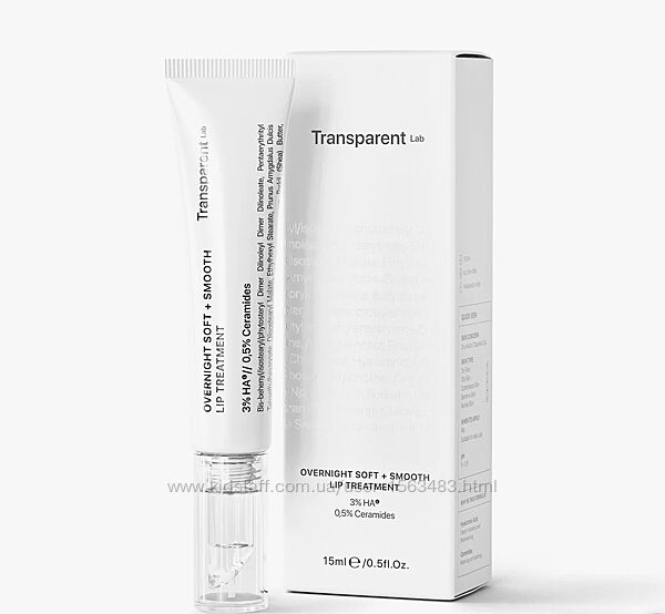 Нічна маска для губ Transparent-Lab Overnight Soft  Smooth Lip Treatment