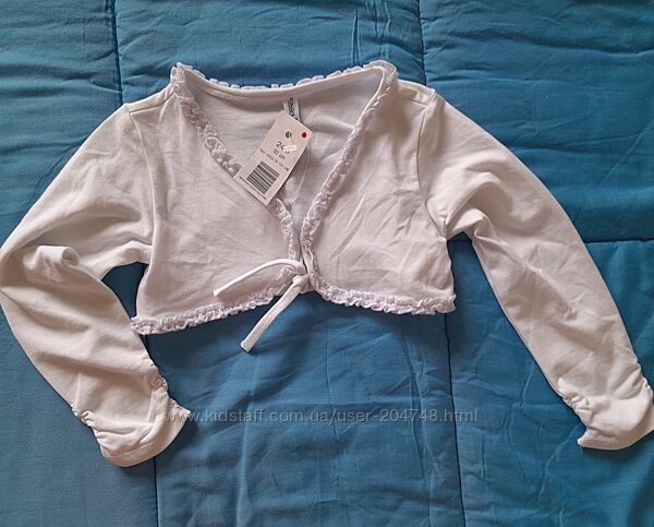 Idexe Италия Фирменное нарядное красивое белое болеро на девочку