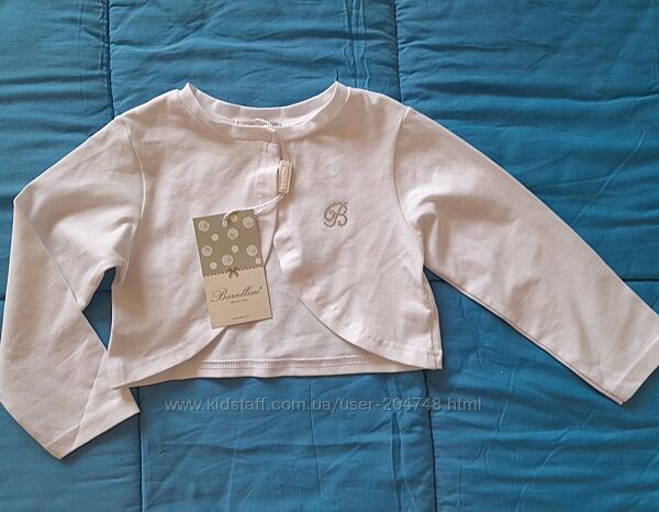 Barcellino Италия Фирменное красивое нарядное болеро Белое розовое