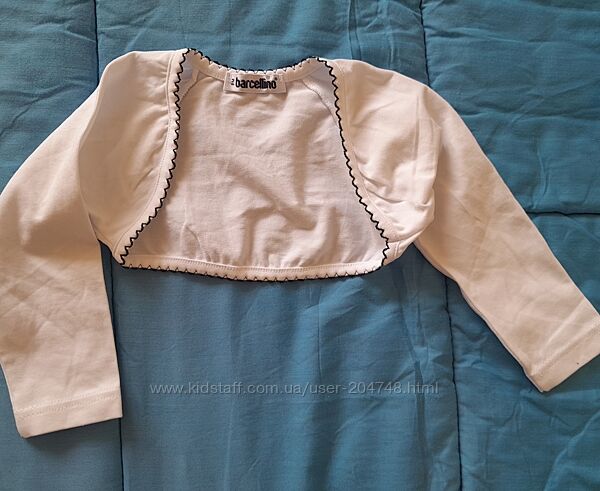 Barcellino Италия Фирменное красивое нарядное белое болеро на девочку