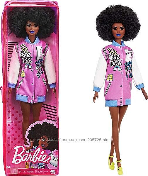 Barbie Fashionistas Doll 156 Модница брюнетка с кудрявыми волосами