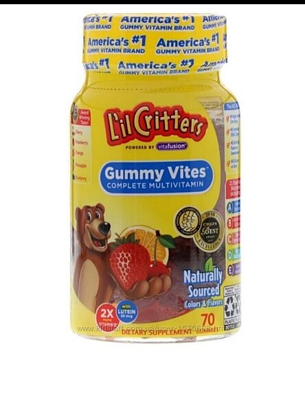 Lil Critters Gummy Vites комплекс жувальних мультивітамінів , 70мармеладок