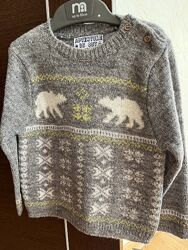 Mothercare тёплый джемпер свитер 