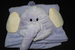 Слон Одеяло с подушкой велсофт детское