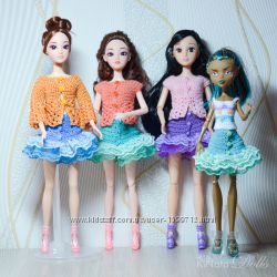 Весенняя коллекция одежды для Барби, Monster High - юбки, кофты, сумочки