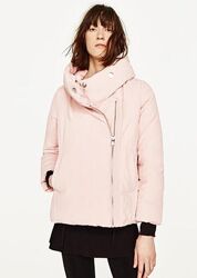Рожевий пуховик Zara / єврозима / зима / XS