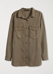 Сорочка хакі з ліоцелу H&M / S 