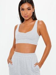 Кроп-топ Missguided / M / колір сірий