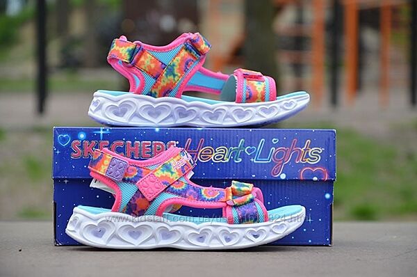 Оригинал Skechers Heart Lights Sandal Босоножки сандалии для девоч скечерс 