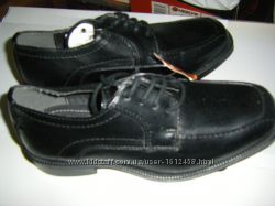 Новые немецкие туфли черного цвета, кожзам