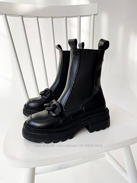 Жіночі демісезонні черевики челсі Ланцюжок 35-41
