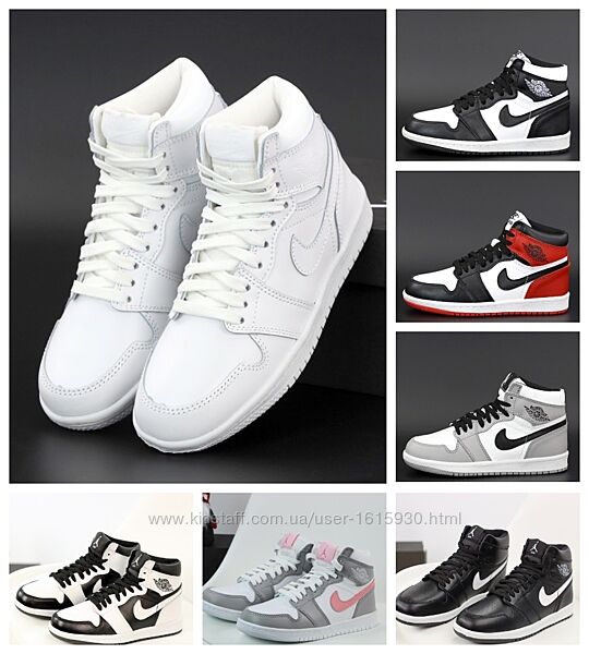 Зимові жіночі кросівки Nike  Jordan 1 Retro 36-41 ХУТРО
