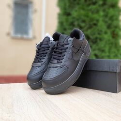 Зимові жіночі кросівки Nike Air Force 1 Shadow 36-41 Хутро