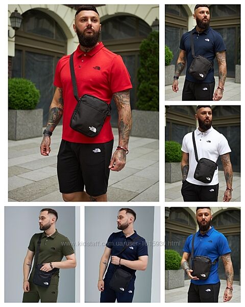 Комплект The North Face Поло/ Шорти/Барсетка