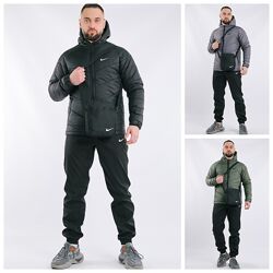 Чоловічий демісезонний комплект Куртка Nike/Штани Nike/Барсетка Nike